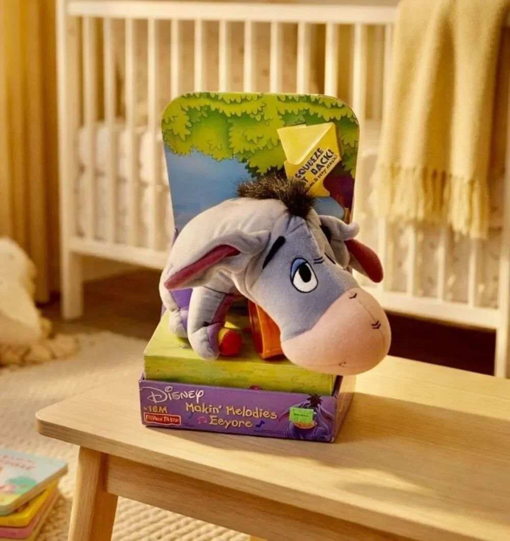 Fisher Price Disney Makin' Melodies Eeyore Plush Plays Drum 18M+ New In Box